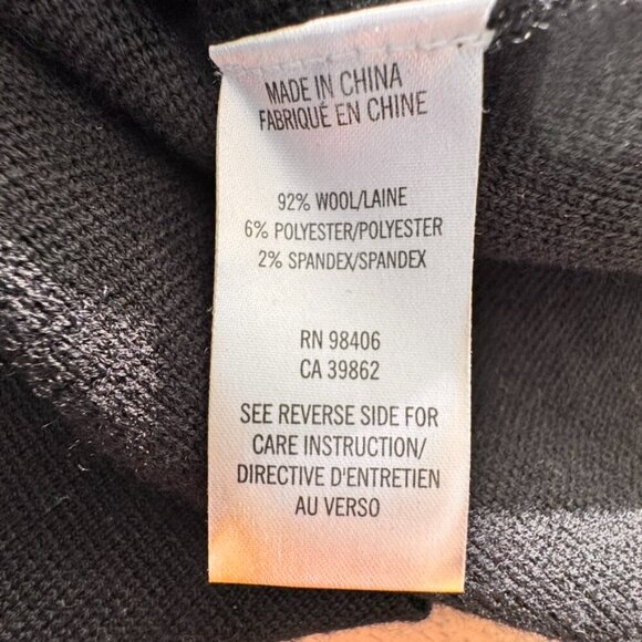 Theory Lexianna Evian Stretch Wool Blend Sweater Dress Colorblock Ivory/Black - Picture 10 of 15